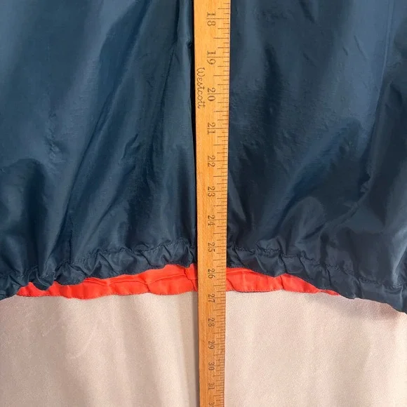 VTG Patagonia Reversible Windbreaker Womens M Navy Orange Snap T Pullover Hiking - Picture 10 of 12